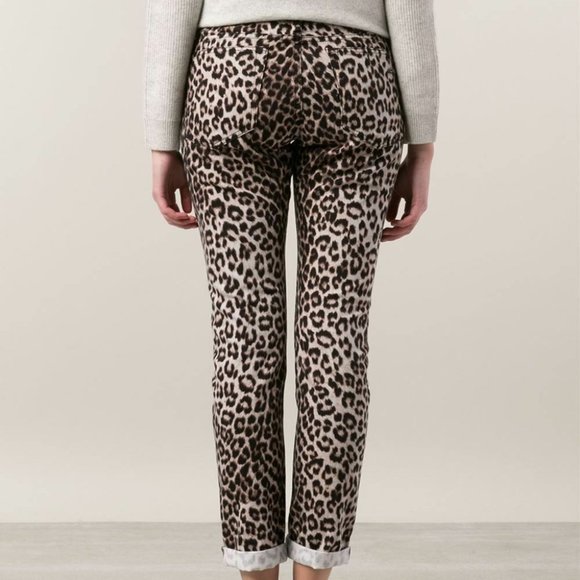 Rag & Bone/Jean Snow Leopard Boyfriend Jeans - Picture 3 of 4